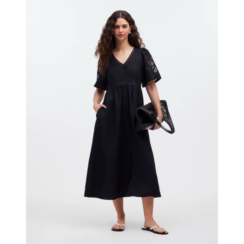 Madewell Cassie Button Front Midi Dress
